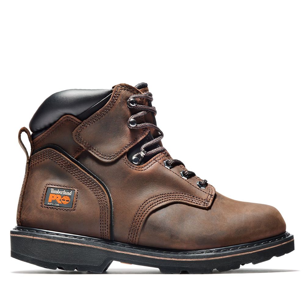 Botas de Trabajo Timberland Hombre Pro® Pit Boss 6" Soft Toe Marrones - Chile DEX-658749